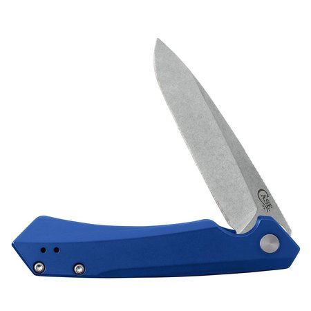 CASE CUTLERY Knife, Case Blue Anodized Aluminum Kinzua with Spear S35VN Blade 64660